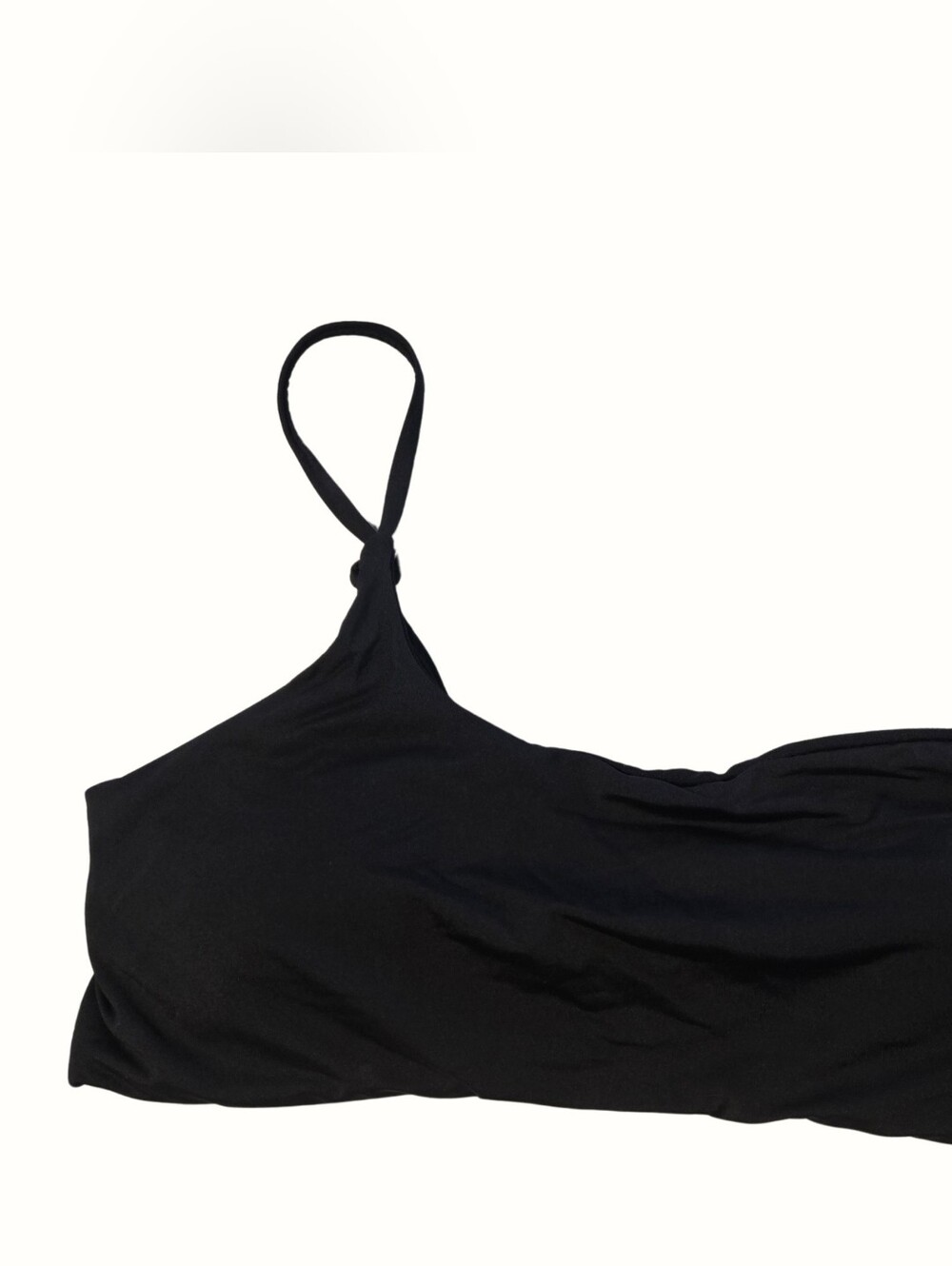 Black One-Shoulder Bikini Top
